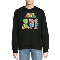 Nintendo Super Mario Mens Graphic Crewneck Sweatshirt Deals