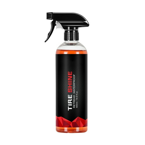 Tire Shine Spray Restore Black Gloss Brightener & Protectant UV Protection Coating Tire Wet Polish Dressing Magic Black Out for Vehicles, Trucks, Rvs, Motorcycles, and Bikes - 16.9oz/500ml Clearance