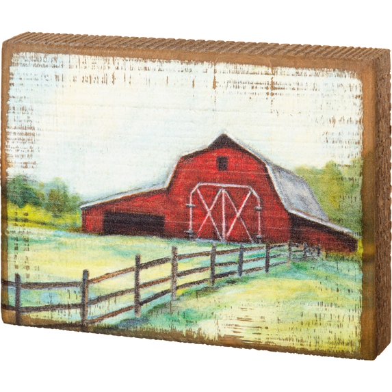 Block Sign - Barn