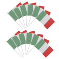 thumbnail image 1 of Paquete de 12 banderas italianas ondeantes con mástil de plástico, 1 of 6