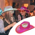 thumbnail image 4 of Waroomhouse Holographic Rave Hat Cowgirl Men's Cowboy Hats Costume Cap with Wide Brim LED Lights for Halloween, Cowboy Themed Party, 4 of 8