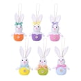 thumbnail image 1 of Juego de 6 adornos colgantes de de Pascua, gnomo de de peluche para decoración del hogar y, 1 of 9