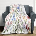 thumbnail image 4 of Watercolor Floral Bouquets Blankets Bedroom Living Room Sofa Throw Blankets for Beds, 4 of 6