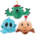 thumbnail image 1 of Juego de 3 peluches de Plants VS Zombies: Potato Mine, Cactus PVZ, lechuga iceberg, ideal para niños, ideal para Halloween y Navidad., 1 of 5