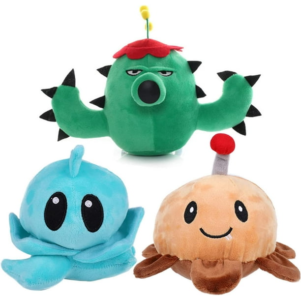 Juego de 3 peluches de Plants VS Zombies: Potato Mine, Cactus PVZ, lechuga iceberg, ideal para niños, ideal para Halloween y Navidad.