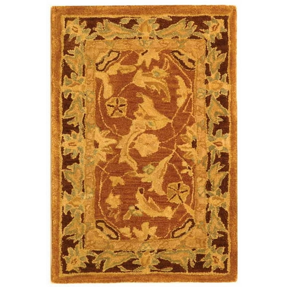 SAFAVIEH Anatolia Stephanie Floral Area Rug, Brown/Plum, 2' x 3'