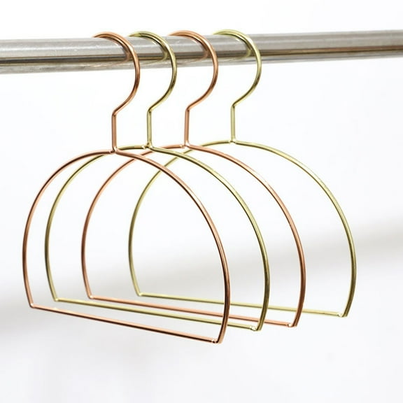 unbranded Large Tie Scarf Rack Semicircular Shape Belt Rack Metal Scarf Hanger Towel Holder Rack Organizers Storage Hangers for Closet (Golden)