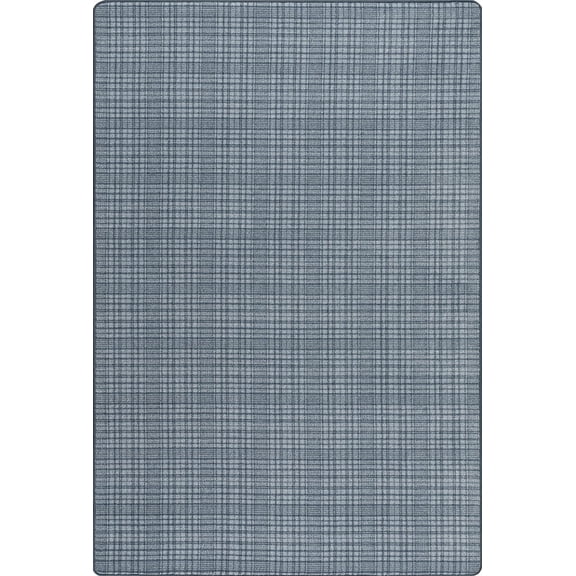 Milliken Imagine Area Rug CLUBHOUSE DENIM Clubhouse Denim Crosshatch Boxes 2 1 x 7 8 Rectangle