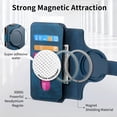 thumbnail image 5 of Wallet Case for Samsung Galaxy S25 Ultra Cash Credit Pocket Card Slots Holder Folio Flip Shockproof Anti-fall Full Coverage Detachable Magnetic Cover [Compatible with Magsafe] Kickstand,Blue, 5 of 9