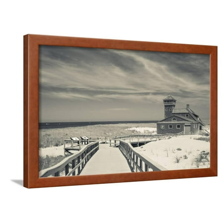 Energy Saving Harbor - Massachusetts, Cape Cod, Race Point, Old Harbor Life Saving Station Framed Print Wall Art By Walter Bibikow