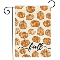 Honmine Fall Garden Flag Inch Double Sided Outside, Autumn Pumpkins Seasonal Yard Outdoor Flag Thankgiving Decoration Fall Decoration Outdoor Indoor