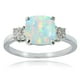 thumbnail image 1 of Anillo Ice Gems en plata de ley con ópalo blanco creado, tamaño 8, 1 of 3
