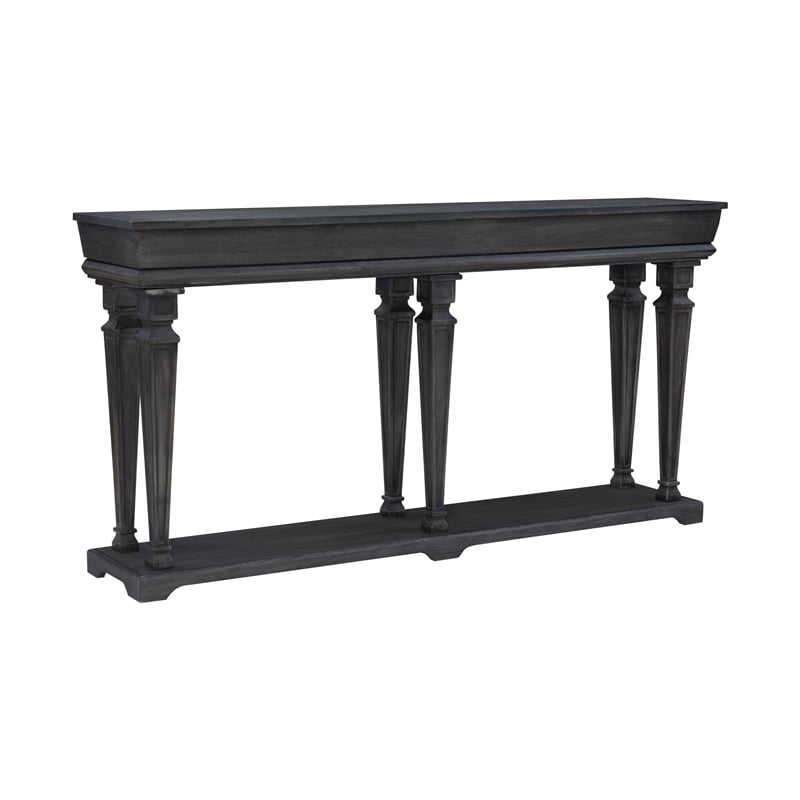 Powell Benjamin Wood Console Table In, Powell Scroll Console Table