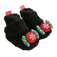 thumbnail image 4 of Cartoon Shoes for Babies Warm Soft Sole First Booties Winter Boots,Color:Black,6, 4 of 8