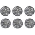 thumbnail image 1 of Woven Paper Tabletop Collection Holiday or Event Décor, Reversible Round Placemat Set, 15" Dia, Black, 6, Piece, 1 of 4