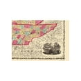 thumbnail image 2 of Historic State Map - Kentucky Tennessee - Johnson 1864 - Vintage Wall Art, 2 of 4