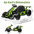 thumbnail image 5 of Luku Go Karts for Kids,24V Electric Go Kart with 2 * 150W Powerful Motors,8mph Max Speed,Max Load 110lbs,W/Button Start,Lights,Safety Belt, Music Age 6-12, 5 of 8
