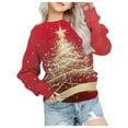 thumbnail image 1 of Zanarzt Garçons Filles Chandail de Noël Laid Chandail pour Filles Automne et Hiver Manches Longues Haut de Noël Col Rond Chandail pour Enfants Rouge, 7-8 Ans, 1 of 5