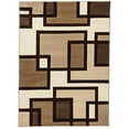 thumbnail image 1 of Infinity Home 600934 3 ft. 11 in. x 5 ft. 3 in. Ruby Imagination Squares Area Rug - Cream, 1 of 4