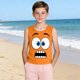 thumbnail image 5 of Camisolas de cuello redondo para niños pequeños y niños a la moda, lindas camisetas con estampado degradado, parte inferior suave sin mangas, camisetas para niñas, 5 of 6