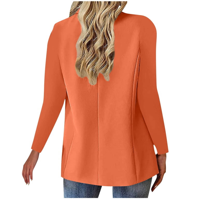 orange dress jacket women Keep One Up Orange Crepe Tuxedo Blazer Dress (Archive Sale)