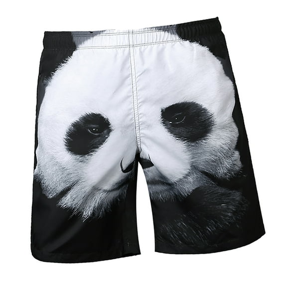 Pantalones cortos de playa para hombres Sunnimix S-2XL Panda Swim Surf Mesh Trunks