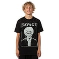 thumbnail image 2 of The Golden Girls Sophia Is Savage Distressed Graphic Men's Black T-Shirt, 2 of 6