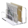 thumbnail image 4 of Pebbuoy Mail Organizer Letter Holder 3 Compartments High Strength Clear Vertical File Sorter Desk Organizer Office Supplies, 4 of 7