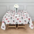 thumbnail image 3 of White Cow Heart Egg Pattern Square Tablecloth,Waterproof Square Table Cover,Wipeable Spillproof Washable Table Cover for Home Kitchen Party Decor 42"X42"(107x107cm), 3 of 6