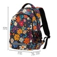 thumbnail image 2 of FORMRS Kids School Backpack Elementary Student Unisex Travel Bookbag with Reflective Stripes, Bright Colorful Flowers Pattern, 2 of 7