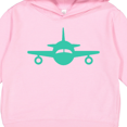 thumbnail image 3 of Inktastic Cute Teal Airplane Toddler Hoodie, 3 of 4