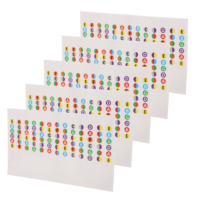 unbranded 5Ud Calcomanías Didácticas Para Guitarra Con Identificación Visible De Notas Para Uso En Varias Guitarras