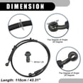 thumbnail image 4 of Unique Bargains 1 Set 110cm 43.31" Universal Motorcycle Hydraulic Brake Oil Hose 28 28 Degree Oil Line Pipe Black, 4 of 7