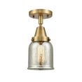 thumbnail image 3 of Innovations Lighting  Caden Bell - 1 Light 5" Flush Mount Silver Plated Mercury/Brushed Brass, 3 of 5