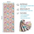thumbnail image 2 of Pink Cartoon Unicorn Lightning Pattern Hot Yoga Mat Towel Non Slip for Hot Yoga - Quick-Drying Yoga Mat Cover with 4 Corner Pockets with Travel Bag - Hot Yoga Towel Non Slip 70"x26", 2 of 6