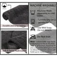 thumbnail image 5 of Home Weavers Inc Waterford Collection 100% Cotton Bath Carpet Non-Slip 2 Piece Bath Carpet set, Bathroom Rug- 17"x24", Bath Rug- 21"x34" Gray, 5 of 7