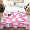 thumbnail image 6 of Pink Ghosts Halloween Blanket Gifts for Girls Women Kids Fleece Lightweight Throws Blanket Spooky for Boys Soft Flannel Blankets Decorations-50 x60, 6 of 6