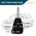 thumbnail image 4 of AKS KEYS Aftermarket Replacement for Chrysler Key Fob 4B FCC# OHT692427AA, 4 of 6