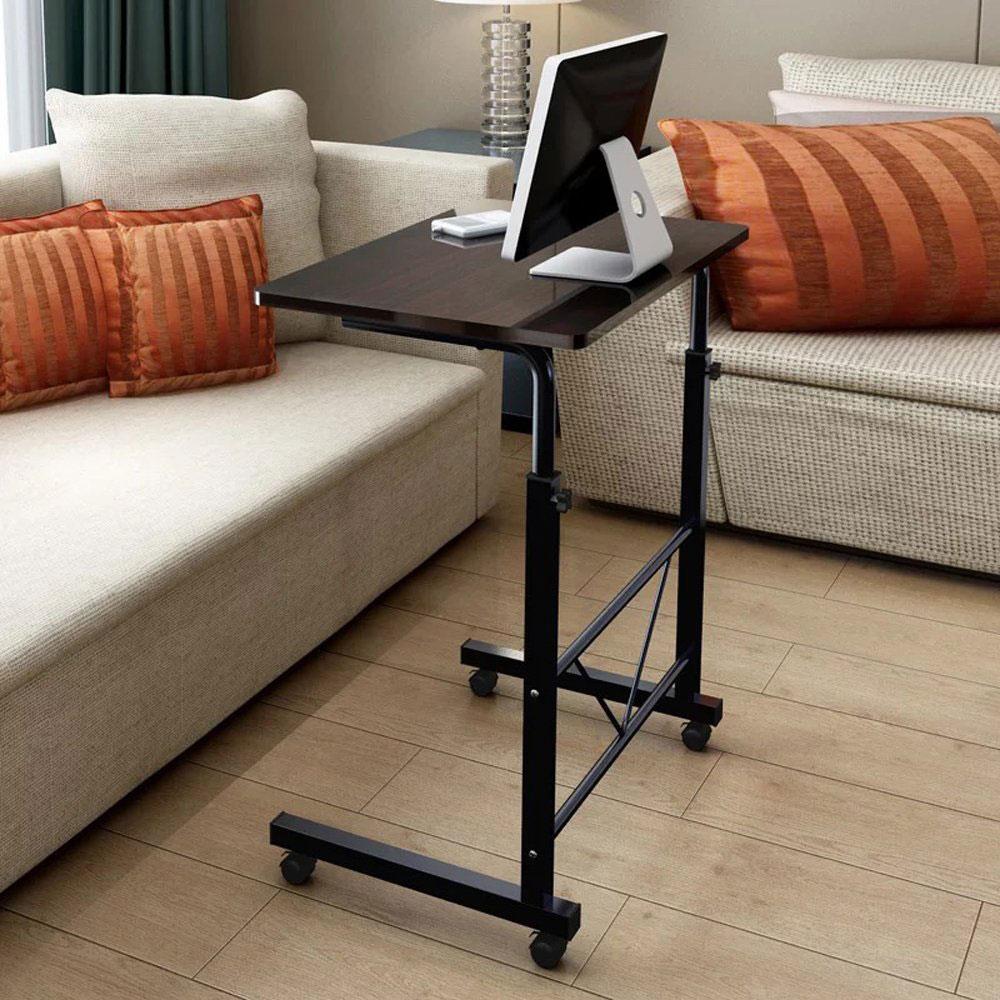 UBesGoo Height Adjustable Side Table with Wheels, Movable Over-bed End Table Computer Desk Laptop Stand,Computer Carts - image 2 of 8