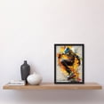 thumbnail image 2 of Snowboarder Vibrant Splat Art Action Shot Portrait Artwork Framed Wall Art Print A4, 2 of 4