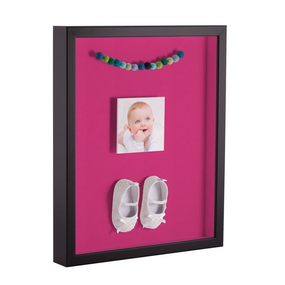 ArtToFrames 18x36 Inch Shadow Box Picture Frame, with a Satin Black Tall 1 Wide Shadowbox frame and Tulip Mat Backing (4654)