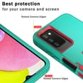 thumbnail image 4 of Xhy Samsung Galaxy A03S case with Screen Protector Tempered Glass, Military Grade Case with Magnetic Car Mount, Samsung A03S Phone Case for Men Women, Green & Rose red, 4 of 6