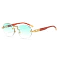 thumbnail image 4 of 6036 Gafas de sol de metal con montura redonda y ribete de diamantes Gafas de sol de moda Street Photo, 4 of 6