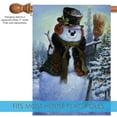 thumbnail image 3 of Toland Home Garden Dapper Snowman Winter Flag Double Sided 28x40 Inch, 3 of 5