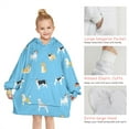 thumbnail image 6 of Kirky Hasky Dalmatian Blanket Hoodies for Kids 6-13YR Oversize Wearable Blanket Hoodies for Boys Girls Teens, 6 of 7