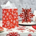 thumbnail image 2 of Red/White Snowflake Tablecloth Roll - Party Supplies - 1 Piece, 2 of 2