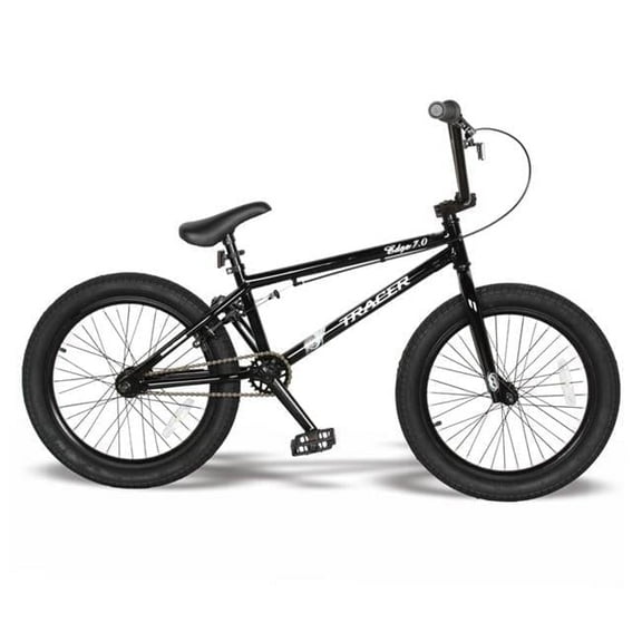 Tracer EDGE 7.0 20" Freestyle Beginner Professional BMX Bike, Hi-ten Steel Frame, 2.3" Tire, U type Brake, for Men Adult, Black