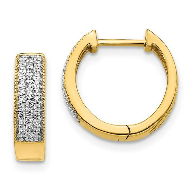 Diamond hinged hot sale hoop earrings