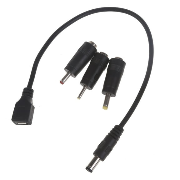 5V Micro USB Female to DC Male Adapter Set with 4.0mm 3.5mm 2.5mm Adapter Plugs for Routers and Cameras