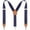 Navy Blue, variant on AWAYTR Unisex Adjustable Polyester Suspenders, Navy Blue, 23.6"